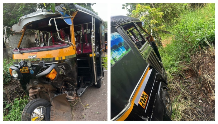 Mannarkkad school children's autorickshaw overturned accident