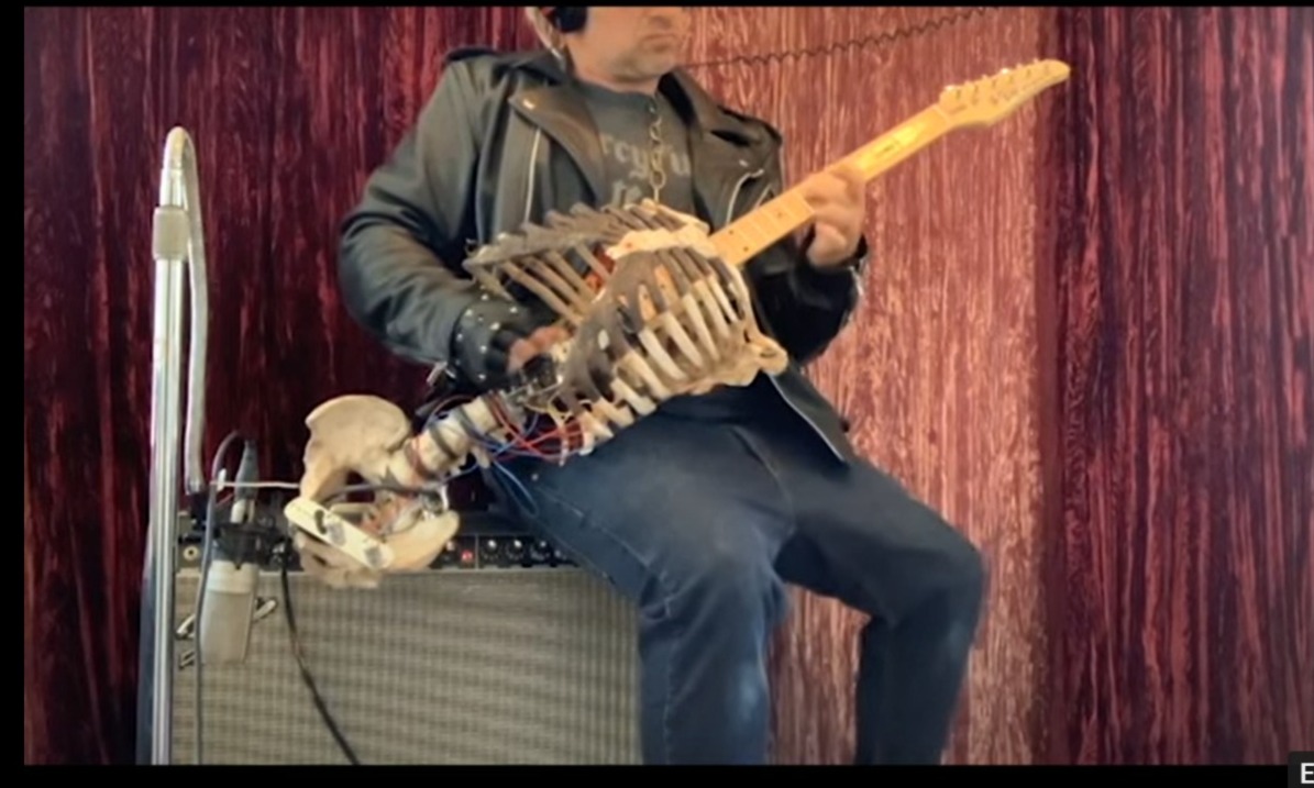 BIZARRE! YouTuber makes guitar out of dead uncle's SKELETON, pays tribute to him with a song (WATCH) shk