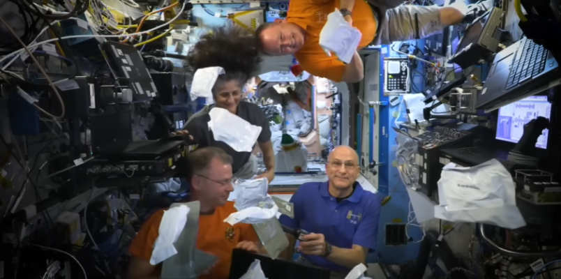 Sunita Williams celebrates Thanksgiving at International Space Station with fellow crew members