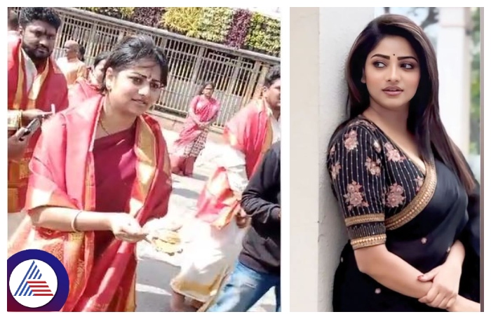 Sandalwood actress Rachita Ram visited Tirupati Temple srb