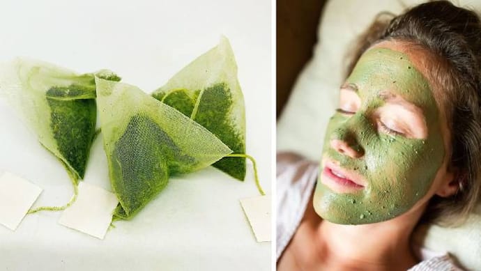 Make face pack with green tea bags