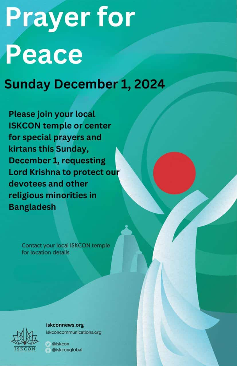 ISKCON to hold global 'Prayer for Peace' on December 1 to protect Hindus in Bangladesh amid rising attacks snt