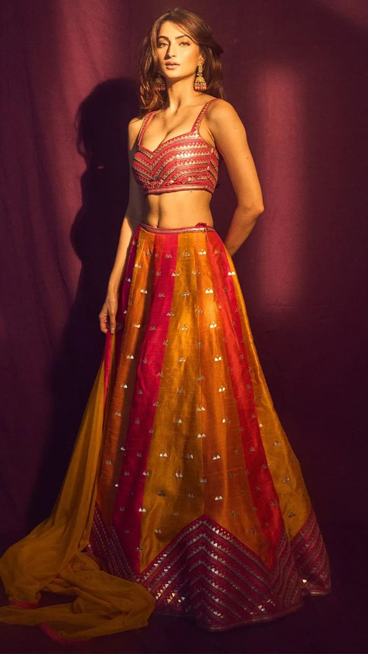 Palak Tiwari inspired lehenga designs for slim waist girls: 8 Chic pic NTI