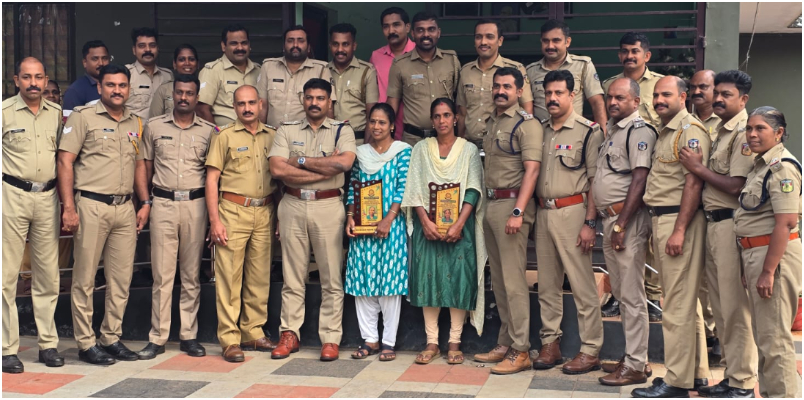 Police honored members of the Haritha Karma Sena for thwarting a man who attempted to act cruelly towards 13 year girl