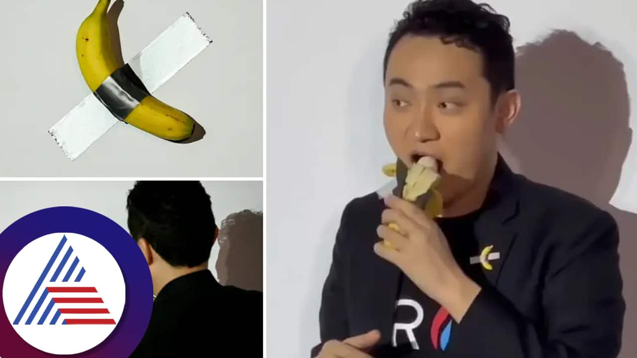 Crypto entrepreneur Justin Sun purchased and eats 52 crore value banana artwork he bought at auction suc