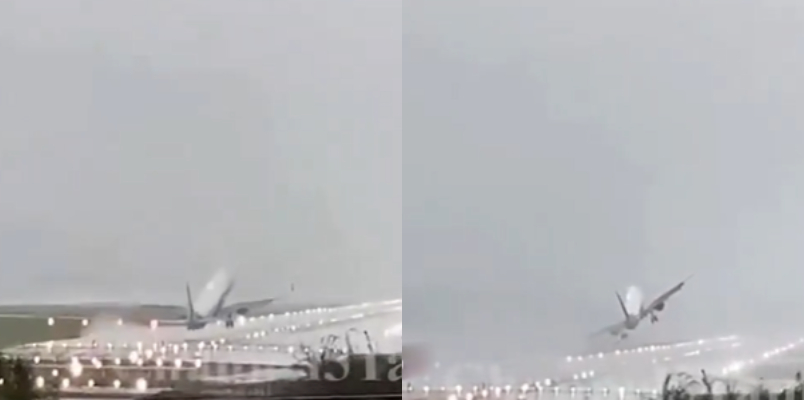 Flight Abort Landing After Touchdown In Chennai Due To Cyclone Fengal  Video Surfaces