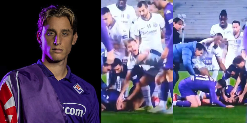 Fiorentina footballer Edoardo Bov Collapses During Serie A game against Inter Milan