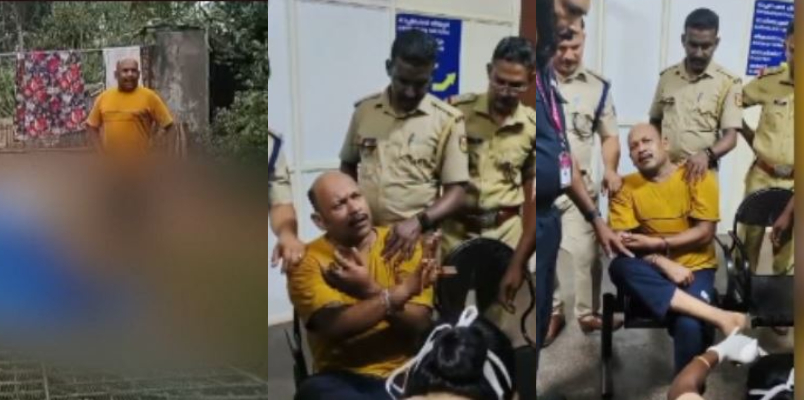 kollam native man arrested for attacking his relatives and exhibits nude in front of children