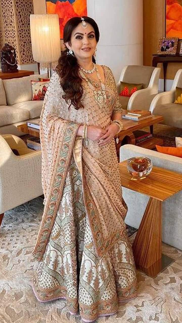 Nita Ambani Lehenga Designs 2024 Anant Radhika Wedding mrq