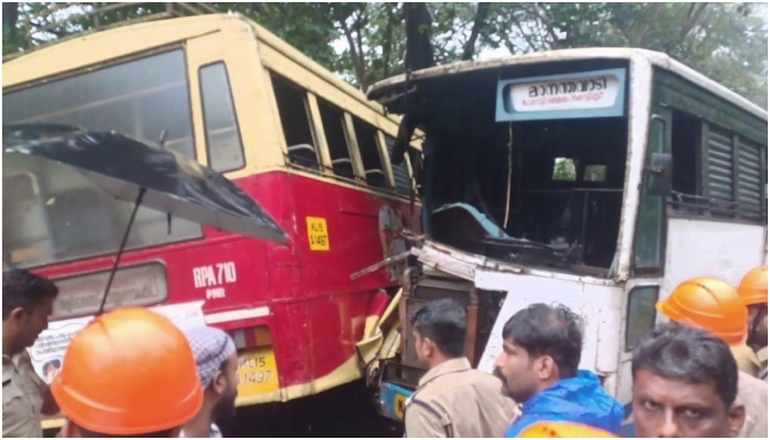 KSRTC buses accident in Kannur Many people were injured