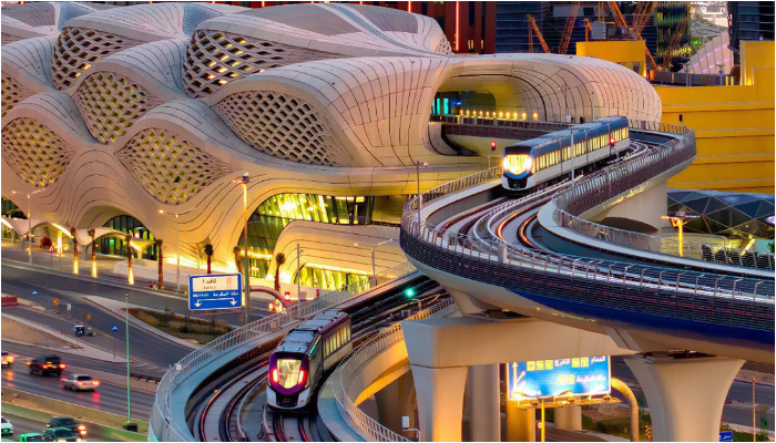 riyadh metro service started in purple yellow and blue lines 