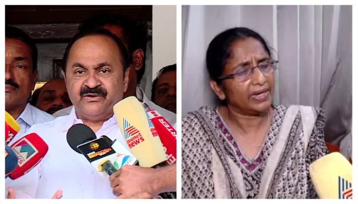 opposition leader shanimol usman and vd satheesan response on trolly controversy