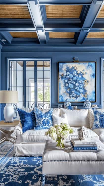 Use of blue and white colors