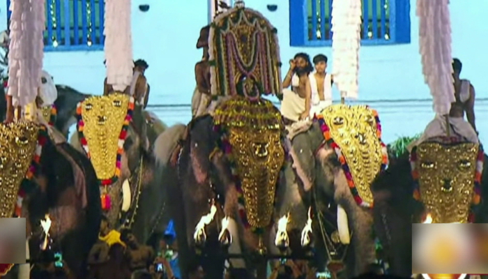 forest department takes Case against Tripunithura Poornathrayeesa Temple Management Committee in elephant procession for violating high court standards