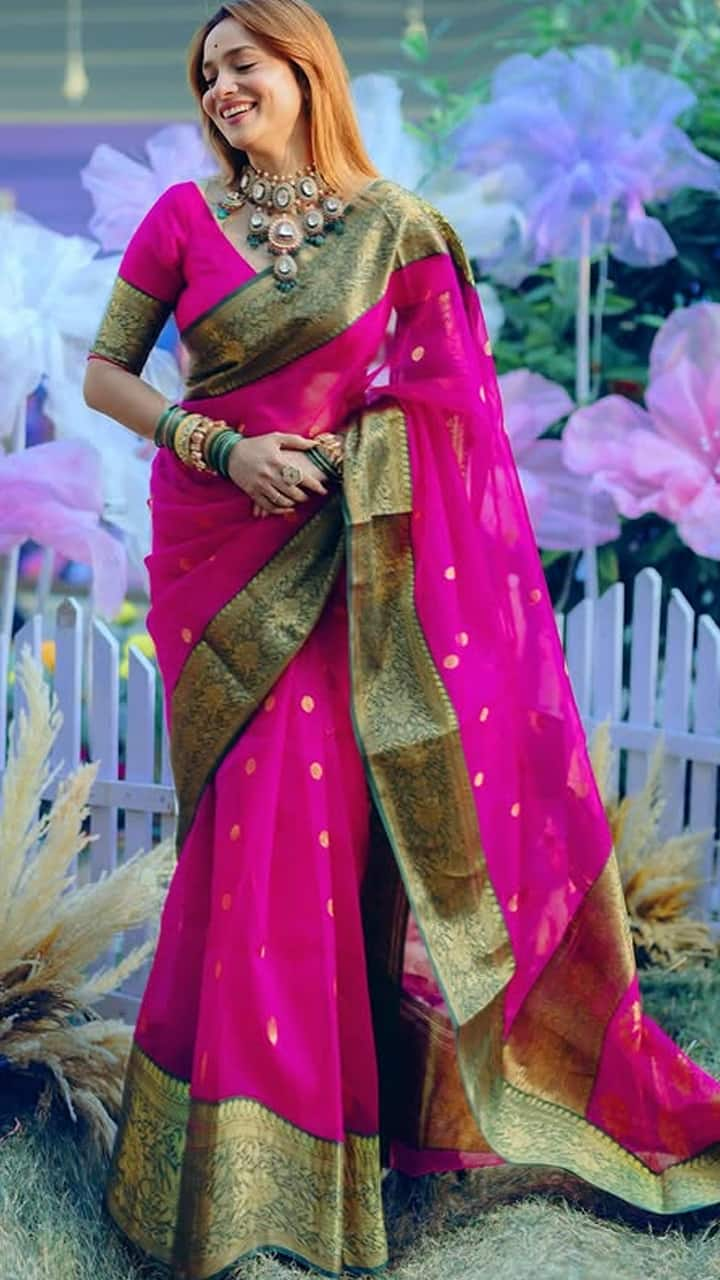 Chanderi Silk Saree Designs for a Royal Look mrq