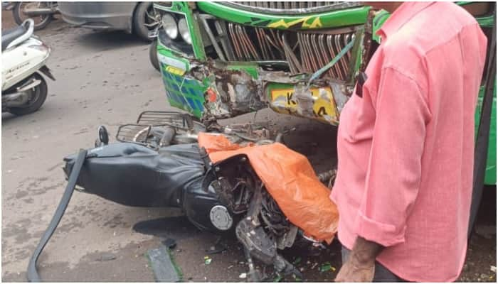 private bus and bike accident in Kozhikode biker was seriously injured