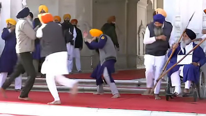 Sukhbir Singh Badal life at risk in Golden Temple Amritsar