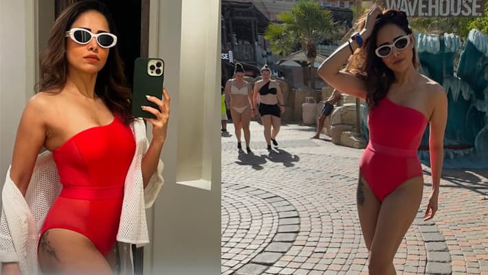 PHOTOS Nushrratt Bharuccha slays in red swinsuit as she vacays in Dubai, sparks online buzz gcw