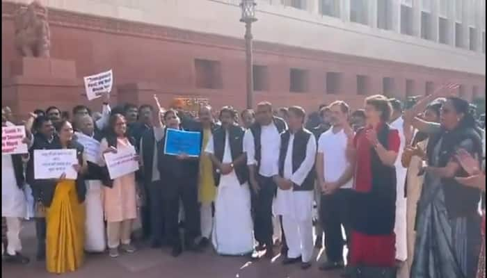 Parliament sees bold protest as Opposition wears 'Modi-Adani Ek Hain' jackets (WATCH) AJR