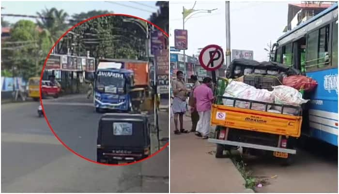 private bus and autorickshaw accident in Palakkad student was injured