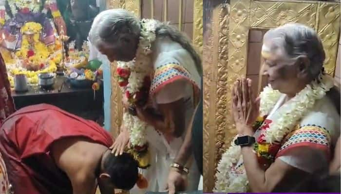 Singer S Janaki had visited Mysuru Masanikamma Devi temple and priest falls at her feet sat