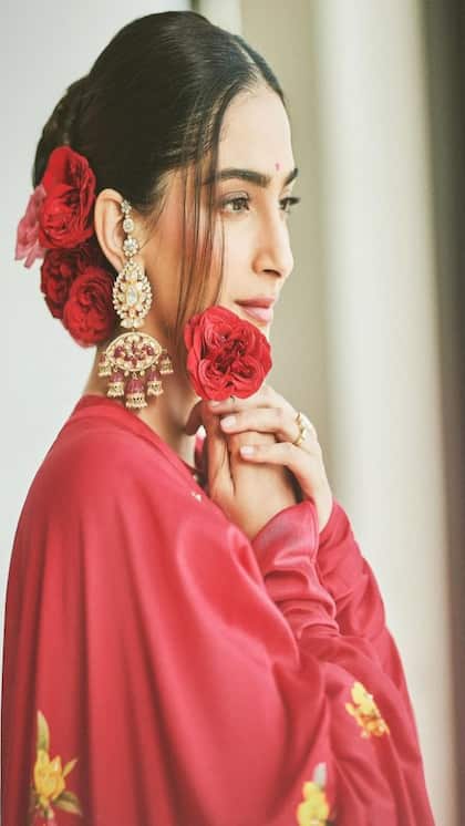 High Bun with Flower