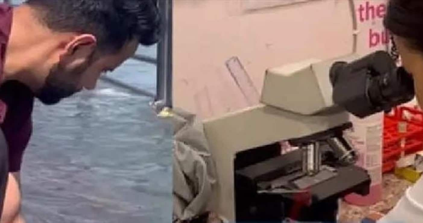 ganga water microscope test viral video