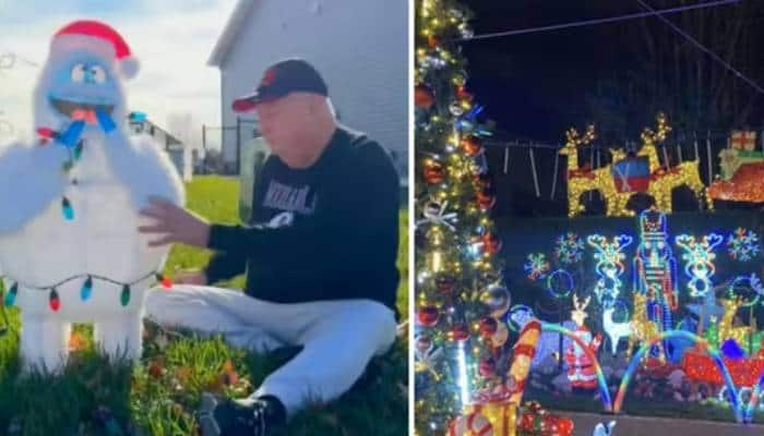 John Reichart 74 year old Iowa man decorating neighbor homes for Christmas for his wife with Alzheimer's  