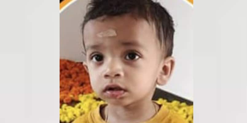 Three year old child was killed in a bike accident while crossing the road with his grandfather