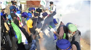 Haryana police use tear gas water cannons against protesting farmer in Shambhu border ckm