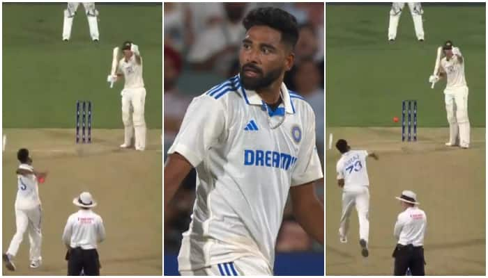 watch video mohammed siraj throws ball towards marnus labuschagne