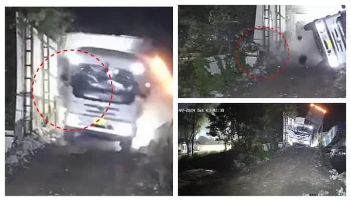 Hydraulic Jack Failure leads major truck accident in Kerala CCTV Footage Released ckm