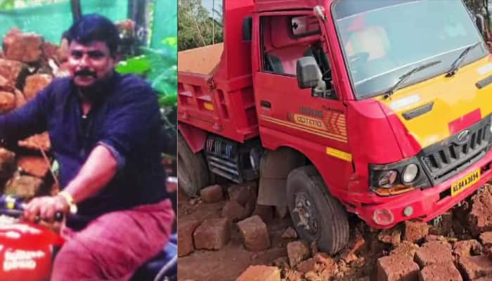  lorry driver collapsed and died in a quarry in Malappuram three laborers injured when lorry ran out of control