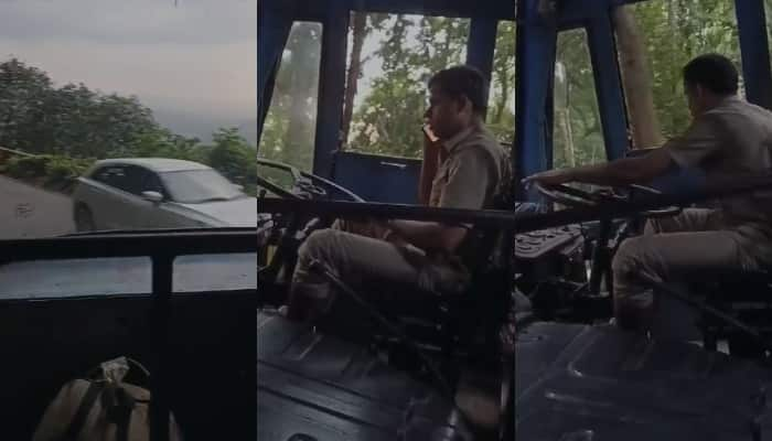 Reckless driving by ksrtc driver through dangerous thamarassery ghat road using mobile phone, action by mvd license suspended for three months 