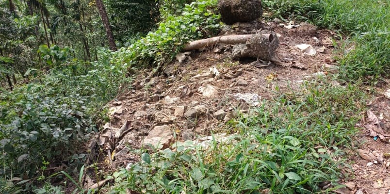 toilet waste dumped near kuttiyadi churam near stream that locals collecting water 