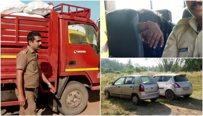 palakkad huge spirit hunt police seized 3500 liters spirit transported in lorry