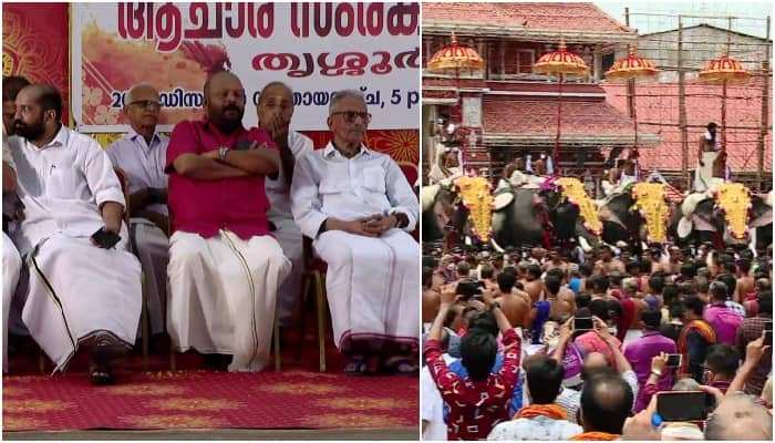 Thrissur achara samrakshana Samiti demand law to protect elephant procession and fireworks