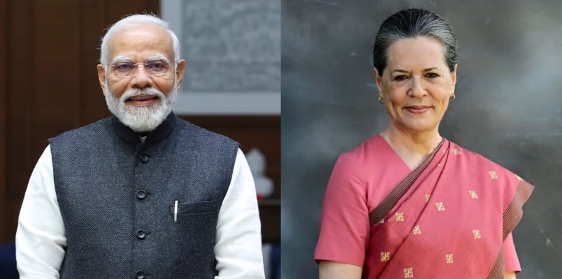 Prime minister narendra modi greets sonia gandhi on her birthday 