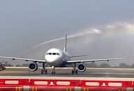 Jewar Airport welcomes its first test flight; IndiGo receives water salute (WATCH)