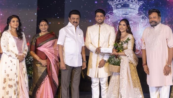 PHOTOS: Kalidas Jayarams Sangeet event attended by Tamil Nadu CM MK Stalin and Seema among prominent names