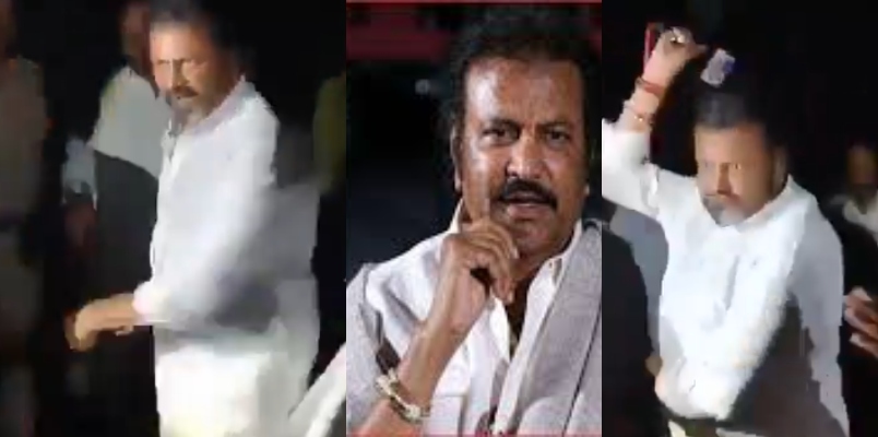 Tension at actor Mohan Babu's Hyderabad home over son's entry attempt