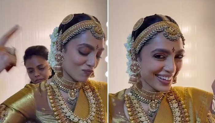 VIDEO Meri shaadi ho rahi hai,' says Sobhita Dhulipala as she dances to dhol beats before marrying Naga Chaitanya RBA