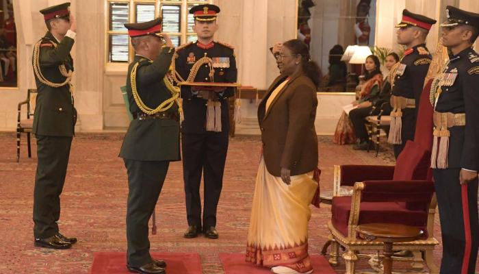 Droupadi Murmu confers Honorary title to Nepals Army Chief Gen Ashok Raj Sigdel dmn