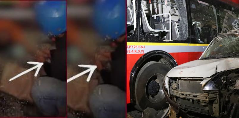 Minutes After Mumbai  Kurla BEST Bus Accident Man Removes Dead Womans Bangles Shocking video