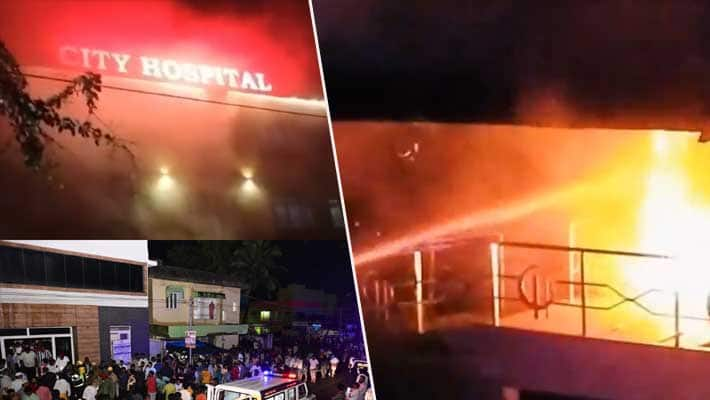 Tamil Nadu Fire at a private hospital in Dindigul 7 people dead