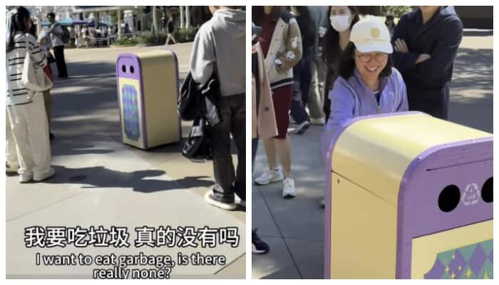 video of a dustbin crying like a child at Hong Kong Disneyland has gone viral 