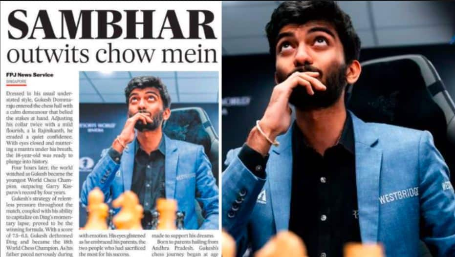 Foreign medias Racist Headline on Indias world chess champion D. Gukesh Sparks Outrage