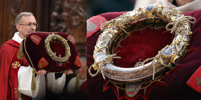 Crown of Thorns worn by Jesus Christ crucifixion returned to  Notre-Dame Cathedral 14 December 2024