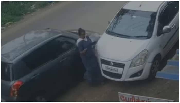 woman Miraculously survived from car accident viral cctv visuals out at parashala chenkavila