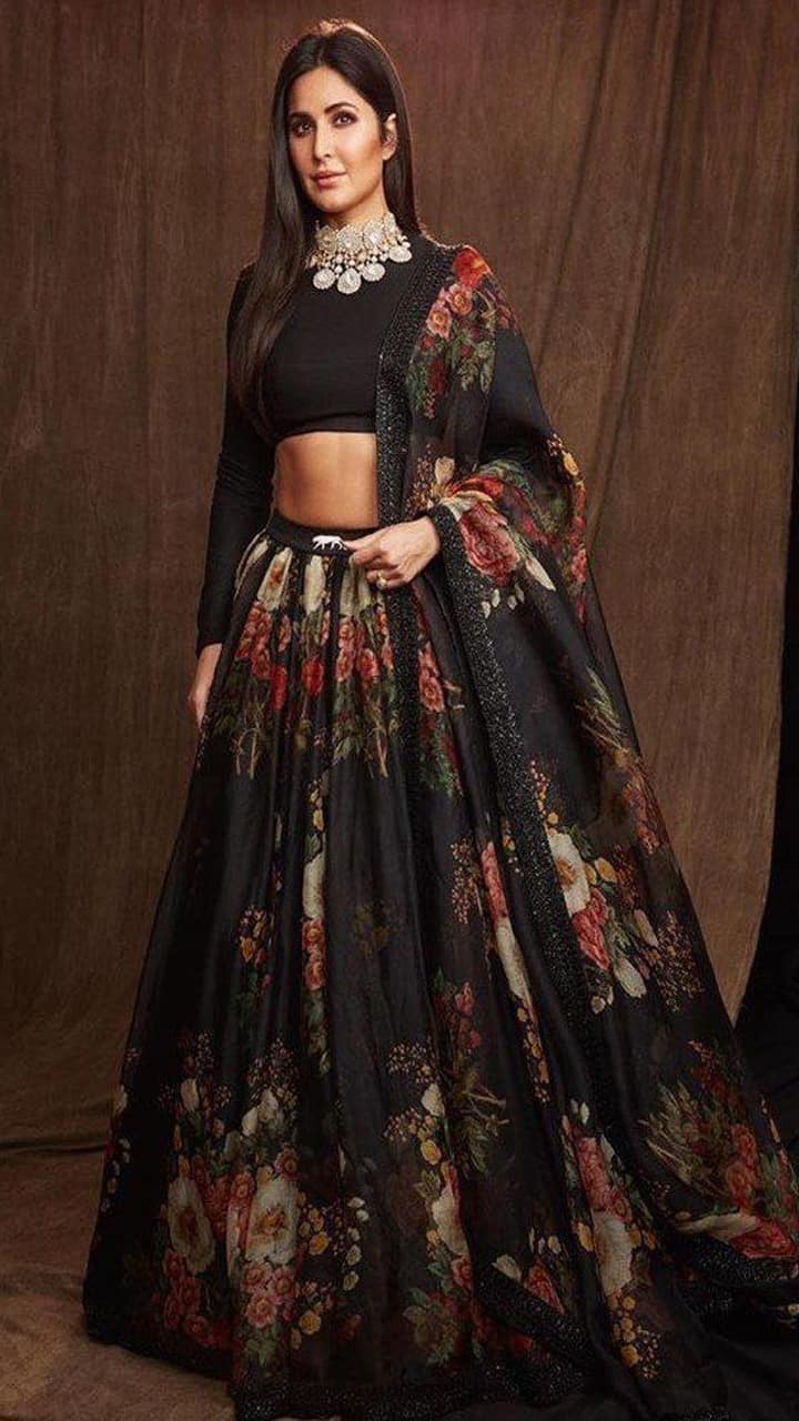 Katrina Kaif to Sonam Kapoor inspired 8 Black lehenga for Weddings ATG